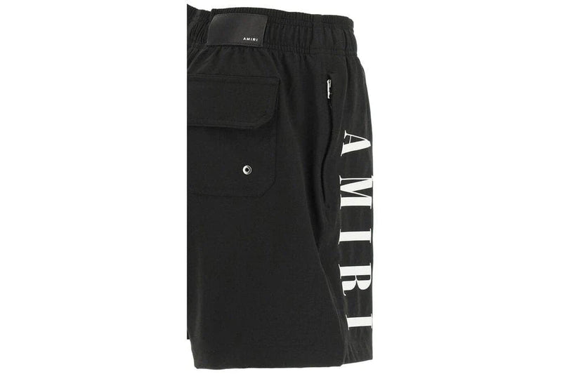 AMIRI VERTICAL LOGO SWIM SHORTS BLACK